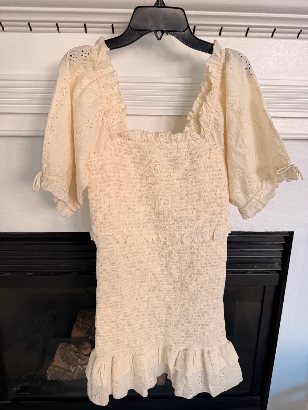 Cleobella Cream Smocked Eyelet Dress - Picture 4 of 7